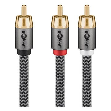 Subwoofer splitterkabel | Tulp naar 2x tulp | M  M | Goobay, Verzenden, Nieuw
