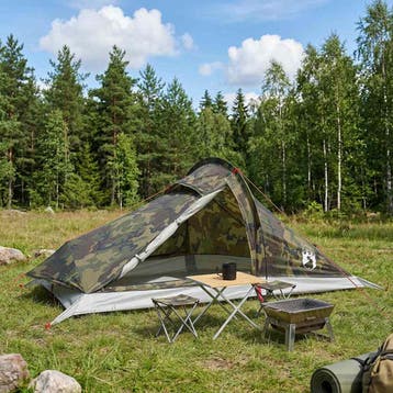 vidaXL Backpacking Tent 4-persoons Camouflage, Caravans en Kamperen, Verzenden, Nieuw, Tot en met 2