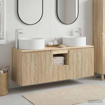 vidaXL Badkamerkastenset 3 st Sonoma Eiken 49,5 x 44,5 x, Verzenden, Nieuw