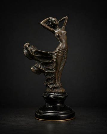 sculptuur, Swirling Dress – bronzen danseres – Fonderia del