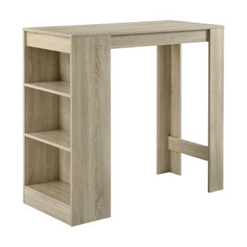 Bartafel met 3 planken 110x50x103 cm eikenkleurig, Verzenden, Nieuw