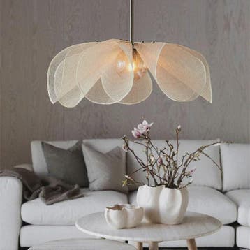 Wabi Sabi Stoffen Plafondlamp - Vintage Hanglamp voor Sfeerv, Huis en Inrichting, Verzenden, Nieuw