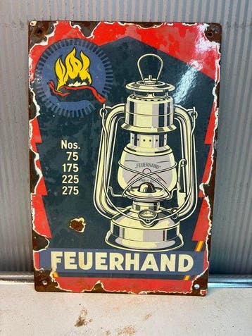 Feuerhand Stormlantaarn – Klassiek Emaille Reclamebord -