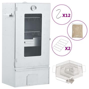 vidaXL BBQ-rookoven met koude rookgenerator gegalvaniseerd, Tuin en Terras, Verzenden, Nieuw