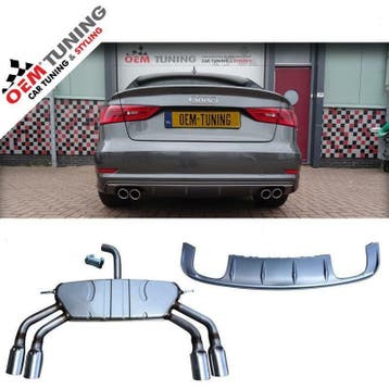 DIFFUSERS voor AUDI A3 A4 A5 A6 A7  S3 S4 S5 S6 S7, Nieuw, Achter, Bumper, Audi