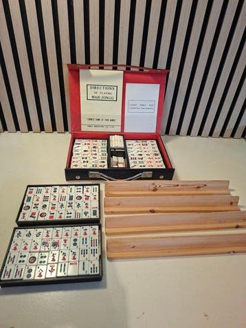 Bordspel - origineel Mahjong met houten latten - bamboe