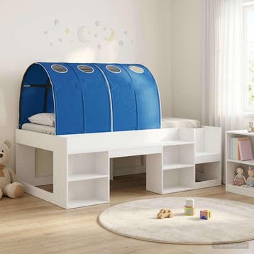 vidaXL Hoge Bedframe voor Kinderen met Opslag 3 st Wit en, Verzenden, Nieuw, Wit, Hout