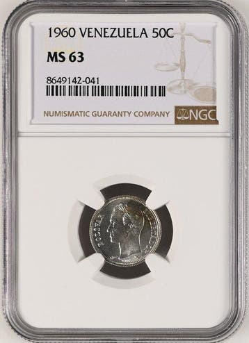 Venezuela. 1/2 Bolívar 1960 - NGC MS63 (Zonder minimumprijs)