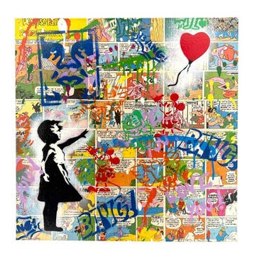 Koen Betjes (1992) - Balloon Girl x Comics x Collage