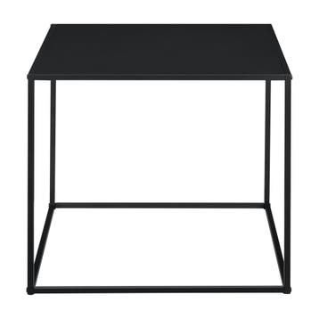 Console tafel sidetable metaal 50x55x55 cm zwart mat, Huis en Inrichting, Tafels | Salontafels, Verzenden, Nieuw