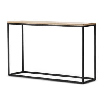 [en.casa] Console tafel Kittilä 80x100x30 cm zwart mat en ei, Verzenden, Nieuw