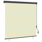 vidaXL Rolgordijn voor buiten 160x250 cm crème, Verzenden, Nieuw, Crème