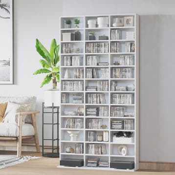 HOMCOM Opbergkast voor CD's en DVD's - 1116 media, 36 vakken, Verzenden, Nieuw