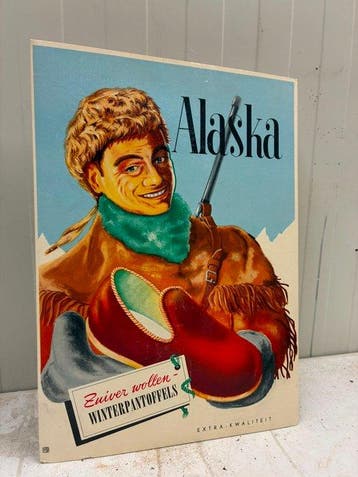 Alaska – Zuiver wollen winterpantoffels – Vintage