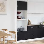 vidaXL Hangkast met plank Zwart Eiken 60 x 57 x 207 cm, Huis en Inrichting, Verzenden, Nieuw, Zwart