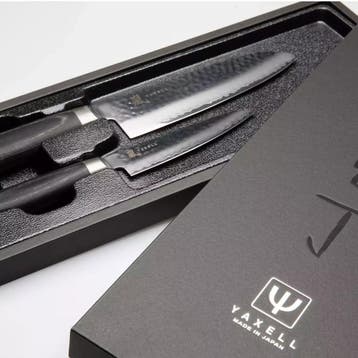 Yaxell Taishi – 2-delige Messenset – Santokumes 16,5 cm, Ophalen of Verzenden, Nieuw, Rvs of Chroom