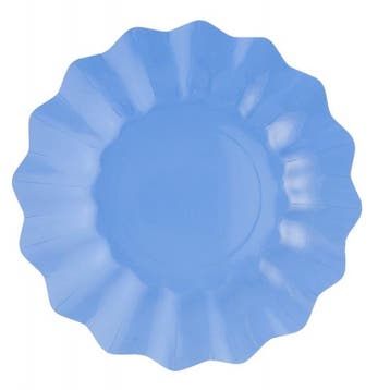 8x Zeeblauwe diepe wegwerp bordjes van karton 21 cm - Bord.., Ophalen of Verzenden, Nieuw