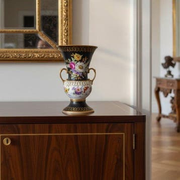 Vieux Limoges - Vaas - Mod. Biansato Rose, Fiori di Campo e