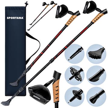 Nordic Walking stokken set van 2 rood (Sportartikelen), Verzenden, Nieuw