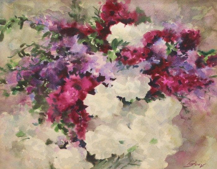 Josep Boix (1928 - ??) - Esplendor floral, Antiek en Kunst, Kunst | Schilderijen | Klassiek