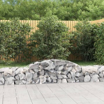 vidaXL Schanskorven 11 st gewelfd 300x50x40/60 cm, Tuin en Terras, 100 cm of meer, Verzenden, Nieuw, Metaal
