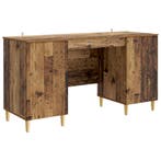 vidaXL Bureau met plank Oud hout 142,5 x 50 x 75 cm Bewerkt, Verzenden, Nieuw