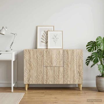 vidaXL Dressoir Sonoma Eiken 89 x 34,5 x 60 cm Bewerkt hout, Huis en Inrichting, Verzenden, Nieuw, Overige houtsoorten, Minder dan 50 cm