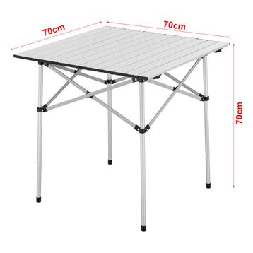 Tuintafel Castilenti klaptafel 70x70x70 cm zilverkleurig [en, Verzenden, Nieuw