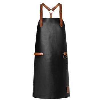 GGM Gastro | KARLOWSKY | Leren Slabbenschort X-Style - Zwart, Verzenden, Nieuw, Zwart, Schort