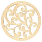 Houten ornament hart 7,8cm, Verzenden, Nieuw