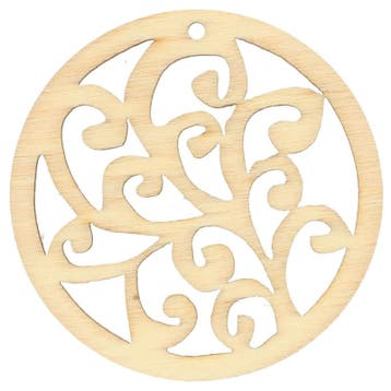 Houten ornament hart 7,8cm, Verzenden, Nieuw