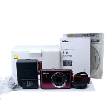 Nikon 1 J3 Red Mirrorless Digital Camera Body With Original, Nieuw