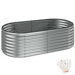 Hoge plantenbak Flormma, 942l, verzinkt, 200x100x60cm - zilv, Tuin en Terras, Bloembakken en Plantenbakken, Verzenden, Nieuw