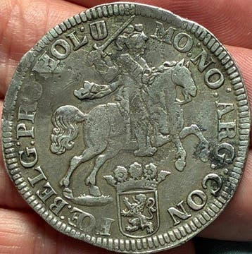 Nederland, Dordrecht. Zilveren Rijder 1676 / of extreme, Postzegels en Munten, Munten | Nederland