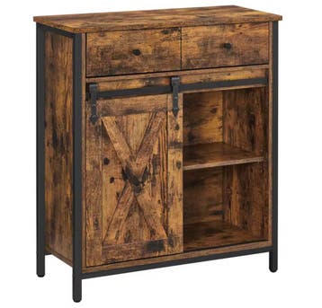 Nieuwe Dressoir Vintage Bruin - Boerderijstijl Dressoirkast, Verzenden, Nieuw, Met plank(en)