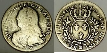 1/10 écu France Frankreich Gad 291 Louis Xv 1/10 Ecu Mit..., Verzenden