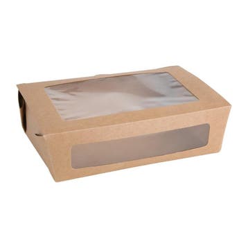 Fiesta Recyclable saladeboxen met PET venster 1600ml (100, Verzenden, Nieuw