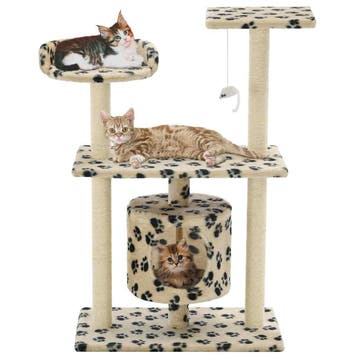 vidaXL Kattenkrabpaal met sisal krabpalen 95 cm, Verzenden, Nieuw