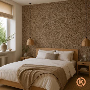Kurkbehang 2mm - Donker - 125 cm - VOORDEELROL 75m2, Ophalen of Verzenden, Nieuw