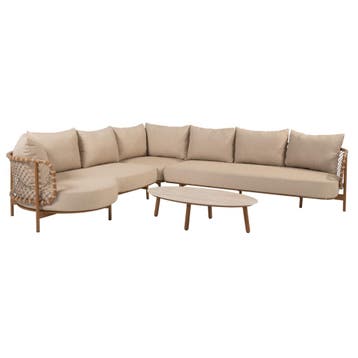 Salute Martinique modulaire hoek loungeset 4 delig keramiek, Tuin en Terras, Tuinsets en Loungesets, Ophalen of Verzenden, Nieuw