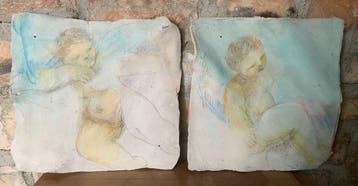 Paneel (2) - Keramiek, Gips