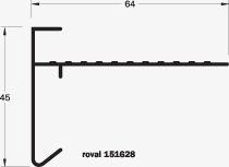 Roval aluminium daktrim  45 x 64 mm, Doe-het-zelf en Verbouw, Overige Doe-het-zelf en Verbouw, Ophalen of Verzenden
