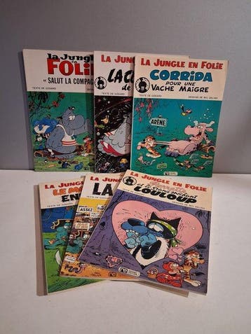 La Jungle en folie T2 à T7 - 6x B - 6 Album - Eerste druk -, Boeken, Nieuw
