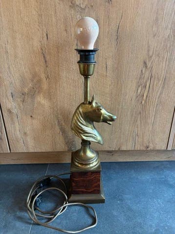 Staande lamp - Messing, Hout, Nieuw