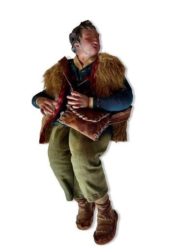 sculptuur, Presepe Napoletano - Popolana - Fine 800 - 25 cm