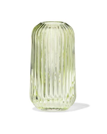 HEMA Vaas voor geurstokjes 5.5x11cm glas ribbel lichtgroen, Verzenden, Nieuw