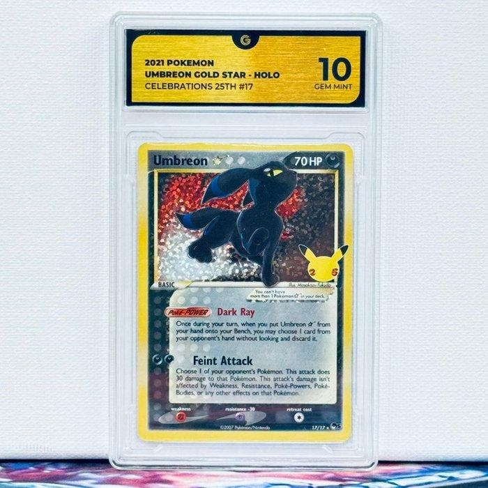 Pokémon Graded card - UMBREON HOLO 17 - Pokémon - GG 10, Hobby en Vrije tijd, Verzamelkaartspellen | Pokémon