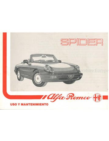 1990 ALFA ROMEO SPIDER INSTRUCTIEBOEKJE SPAANS