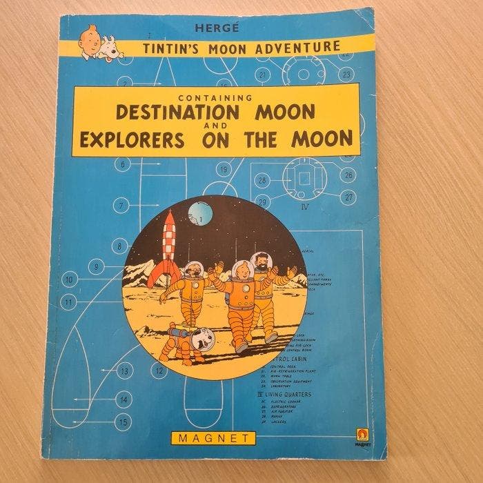 Tintin - Tintins Moon Adventure - 1 Comic - Herdruk -, Boeken, Stripboeken