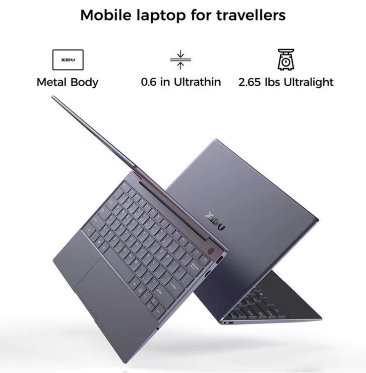 XIDU Tour Pro grijs 128GB 8GB touchscreen laptop, Computers en Software, Windows Laptops, Minder dan 2 Ghz, SSD, 12 inch, Met touchscreen